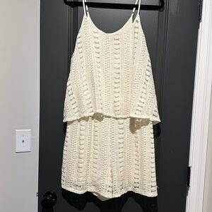 Mossimo white crochet romper